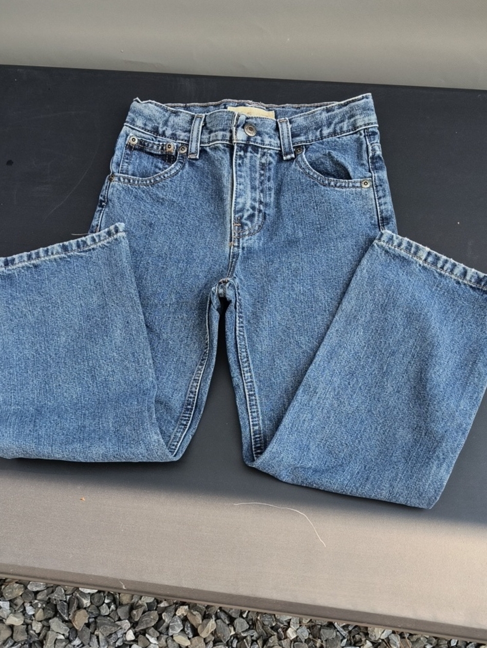 Classic Kids Blue Denim Jeans, 7 Regular, Adjustable Waist